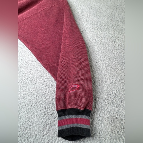 San Francisco 49ers Cadre Half-Zip Burgundy/Blk Pullover Sweater Jacket Men's XL - Picture 7 of 14